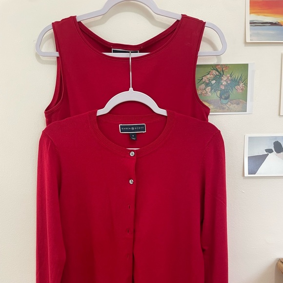 Raspberry Cardigan and Shell Set - Picture 14 of 14